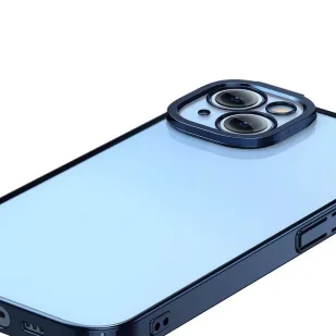Zestaw ochronny Baseus Glitter przeźroczyste etui i szkło hartowane do iPhone 14 (niebieski) - Etui i futerały do telefonów - miniaturka - grafika 3