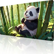 Podkładki pod mysz - PODKŁADKA POD MYSZKĘ XXL Panda i Smakowity Bambus 100x50 TILT Prezent - miniaturka - grafika 1