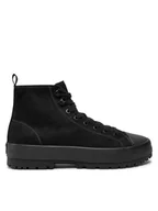 Botki męskie - Calvin Klein Jeans Trapery Lugged Hybrid High Laceup Auth YM0YM01092 Czarny - miniaturka - grafika 1