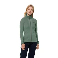 Bluzy damskie - Bluza polarowa damska Jack Wolfskin BLATTSTEIG FZ W picnic green - XS - miniaturka - grafika 1