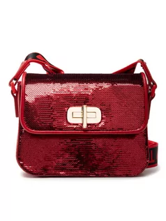 Torebki damskie - Tommy Hilfiger Torebka Mini Me Turnlock Sequins AW0AW10977 Różowy - grafika 1