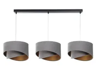 Lampy stojące - Szara welurowa lampa wisząca nad stół - S502 C9-S26 - miniaturka - grafika 1