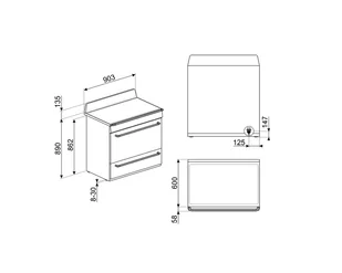 Kuchenka elektryczna Kuchnia z płytą indukcyjną SMEG TR90IBL2 - Kuchenki elektryczne - miniaturka - grafika 3