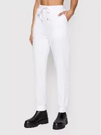 Spodnie sportowe damskie - TWINSET Spodnie dresowe 221TP2166 Biały Regular Fit - miniaturka - grafika 1