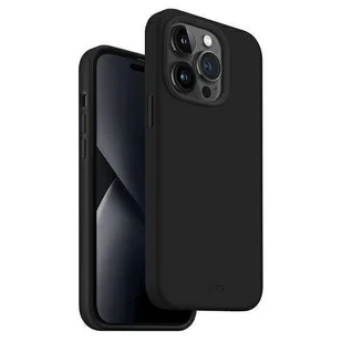 UNIQ etui Lino iPhone 14 Pro 6,1" czarny/midnight black - Etui i futerały do telefonów - miniaturka - grafika 1