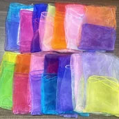 Inne - 14 sztuk 60cm x 60cm kwadratowych szalików tanecznych - stopniowane kolory, lekki szyfon, idealne do fotografii, podróży i tańca - odpowiednie dla - miniaturka - grafika 1