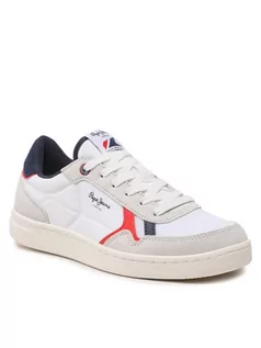 Sneakersy męskie - Pepe Jeans Sneakersy Kore Vintage M PMS30900 Biały - grafika 1