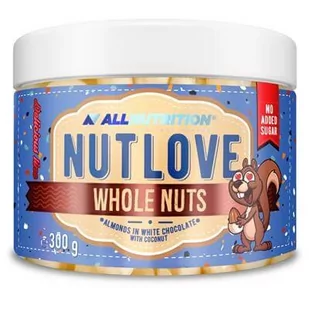 ALLNUTRITION ALLNUTRITION Nutlove Whole Nuts - Almonds In White Chocolate With Coconut - 300g Almonds In White Chocolate With Coconut - Zdrowa żywność - miniaturka - grafika 1