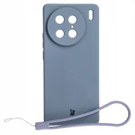 Etui i futerały do telefonów - Bizon Etui Case Silicone Sq do VIVO X90 Pro, szare - miniaturka - grafika 1