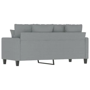 Sofa 2-osobowa, jasnoszara, 140 cm, tapicerowana tkaniną - Sofy i kanapy - miniaturka - grafika 6