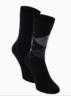 Tommy Hilfiger Skarpety pakowane po 2 szt. Mężczyźni Bawełna czarny jednolity, 39-42 - Skarpetki męskie - miniaturka - grafika 1