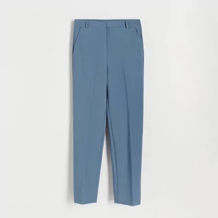 Spodnie damskie - Reserved Spodnie z kantem - Niebieski - grafika 1