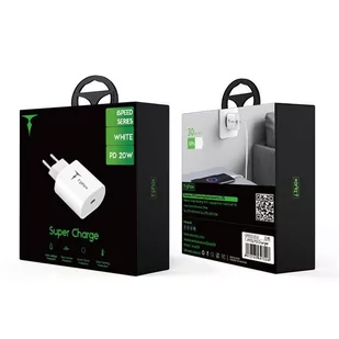 ŁAD SIEC T-PHOX ISPEED 20W WHITE (EU PLUG) - Ładowarki do telefonów - miniaturka - grafika 2