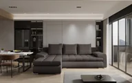 Narożniki - Sofa w kształcie L TOMI narożnik, tkanina Abriamo, wiele kolorów Brązowy Lewostronny - miniaturka - grafika 1