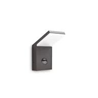 Lampy ogrodowe - Ideal Lux Kinkiet zewnętrzny STYLE AP SENSOR 3000K antracyt 246864 246864/IL - miniaturka - grafika 1