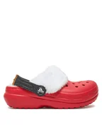 Buty dla chłopców - Crocs Klapki Classic Lined Santa Clog K 210931 Czerwony - miniaturka - grafika 1