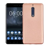 Etui i futerały do telefonów - NoName Etui Carbon Fiber Nokia 5 różowo-złoty /rosegold - miniaturka - grafika 1