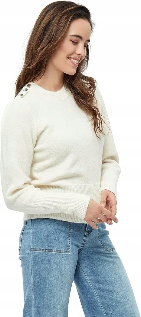 DESIRES SWETER DAMSKI BEŻOWY KLASYCZNY BASIC XL 16FA