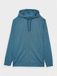 Męska bluza treningowa 4F 4FWAW24TFSWM404 - turkusowa - Bluzy sportowe męskie - miniaturka - grafika 1