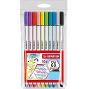 Przybory szkolne - Flamastry Pen 68 brush 10 kolorów STABILO - miniaturka - grafika 1