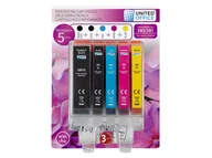 Tusze oryginalne - UNITED OFFICE® Wkłady atramentowe tusze do drukarki, 5 sztuk (580/581, 5-pak) - miniaturka - grafika 1