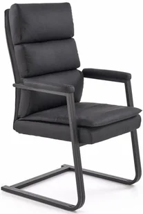 Nowoczesne czarne krzesło konferencyjne H4-P52 - Krzesła Nowoczesne czarne krzesło konferencyjne H4-P52 - Krzesła - miniaturka - grafika 1