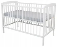 Łóżeczka i kojce - Białe łóżeczko dziecięce Andrzej 120x60 materac kokos-gryka - miniaturka - grafika 1