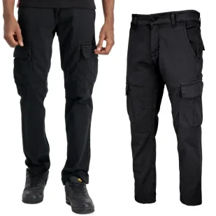 Spodnie Alpha Industries Agent 158205 03 - Czarne - Odzież taktyczna i umundurowanie - miniaturka - grafika 1