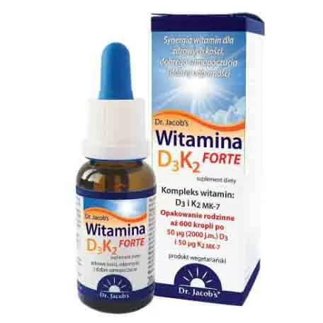 DR JACOBS Witamina D3K2 FORTE krople 20 ml TT000547