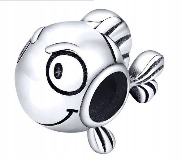 Charms Srebrny Uśmiech Rybka Ryba Nemo Ocean Morze Fish SREBRO 925