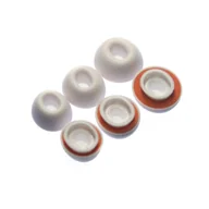 Akcesoria do słuchawek - Gumki do Apple Airpods 1/2 silikon + pianka white - miniaturka - grafika 1