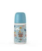 Butelki dla niemowląt - Suavinex Butelka o średnim przepływie smoczek sx pro 270 ml Forest niebieska - miniaturka - grafika 1