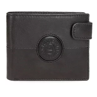 Pepe Jeans Cracker Portfel Poziomy z zamknięciem Czarny 11x8,5x1 cms Skóra, czarny, Talla única, Portfolio poziome z zamknięciem kliknięcia - Portfele - miniaturka - grafika 1