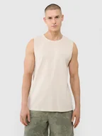 Koszulki męskie - 4F Tank top oversize męski - beżowy 3XL - miniaturka - grafika 1