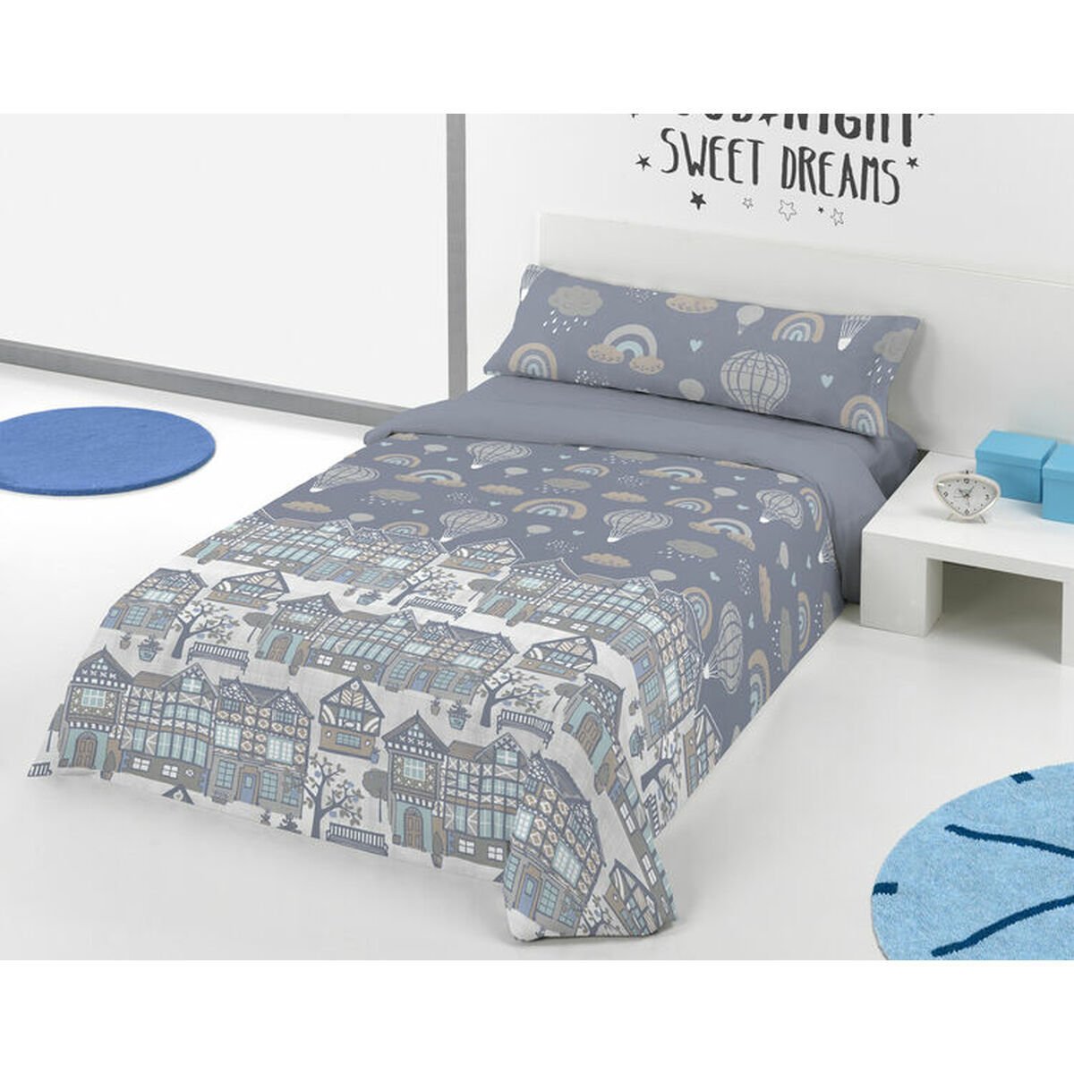 Poszwa na kołdrę Pierre Cardin GLOBOS Blue 144 nici 150 x 230 cm