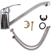 Baterie kuchenne - Bateria zlewozmywakowa pojedynczy uchwyt, przedłużona wlewka obrotowa - miniaturka - grafika 1