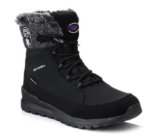Buty zimowe dziecięce ocieplane śniegowce czarne American Club SN 39/23-33 - Śniegowce damskie - miniaturka - grafika 1