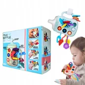 Zabawki sensoryczne - GRYZAK SENSORYCZNY MONTESSORI BUTELKA EDUKACYJNA ZABAWKA DLA NIEMOWLĄT - miniaturka - grafika 1