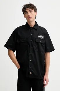 Dickies koszula męska kolor czarny relaxed z kołnierzykiem klasycznym DK0A88HT - Koszule męskie - miniaturka - grafika 1