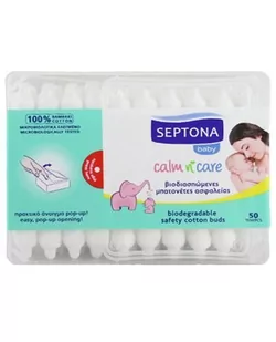 Septona Septona Baby Patyczki papierowe dla dzieci 100% biodegradowalne 50szt - Inne akcesoria do pielęgnacji dzieci - miniaturka - grafika 2