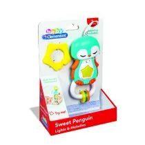 Clementoni Interaktywna Grzechotka Pingwin, - Zabawki interaktywne dla dzieci - miniaturka - grafika 1