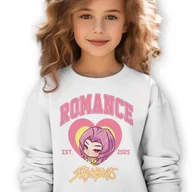 Bluzy dla dziewczynek - Bluza Dziecięca Biała ROMANCE SAJABOYS Do Szkoły K-pop Muzyka Wz - 140 cm - miniaturka - grafika 1