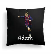 Poduszki dekoracyjne - Foto Poduszka Czarna Lionel Messi Fc Barcelona #1 - miniaturka - grafika 1