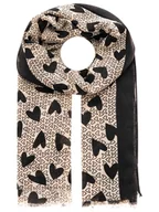 Apaszki i szaliki damskie - Zwillingsherz Szal w kolorze beżowo-czarnym - miniaturka - grafika 1