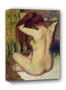 Obrazy i zdjęcia na płótnie - Woman Combing Her Hair, Edgar Degas - obraz na płótnie Wymiar do wyboru: 50x70 cm - miniaturka - grafika 1