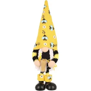 Skrzat wielkanocny SASKA GARDEN Gnom Pszczółka Żółty 25 cm - Wielkanoc - miniaturka - grafika 1