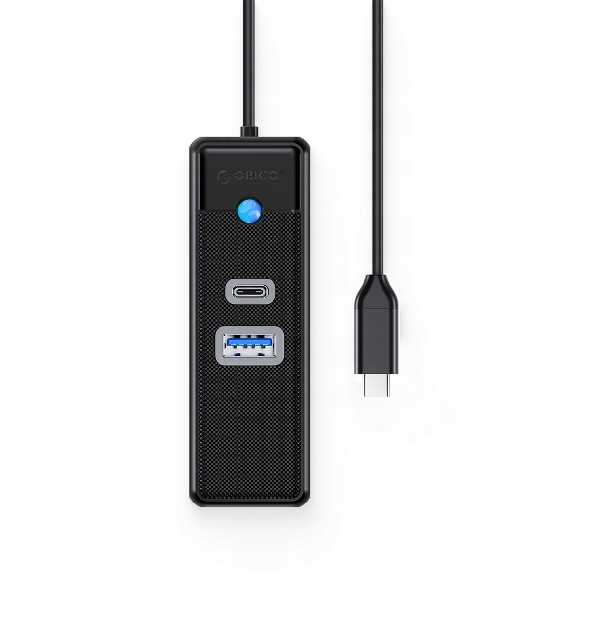 HUB USB Orico PWCUR-C3 3-portowy 1x USB-A 3.0 1x USB-C 3.0 1x RJ45 Gigabit Ethernet 0,5 m - czarny 6941788856127