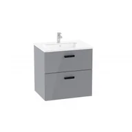 Szafki łazienkowe - ROCA A851879516 VICTORIA PRO Zestaw łazienkowy UNIK 2 szuflady 60 jasny szary połysk (bez uchwytu) - miniaturka - grafika 1
