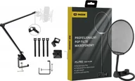 Akcesoria do komputerów stacjonarnych - Mozos Mozos Statyw biurkowy na mikrofon czarny SB42 + Popfiltr mikrofonowy PS-PRO - miniaturka - grafika 1