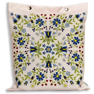 Torba Folk Kaszubski Słoneczniki, impregnowana, beżowa, 35x42 cm - Torby i wózki na zakupy - miniaturka - grafika 1